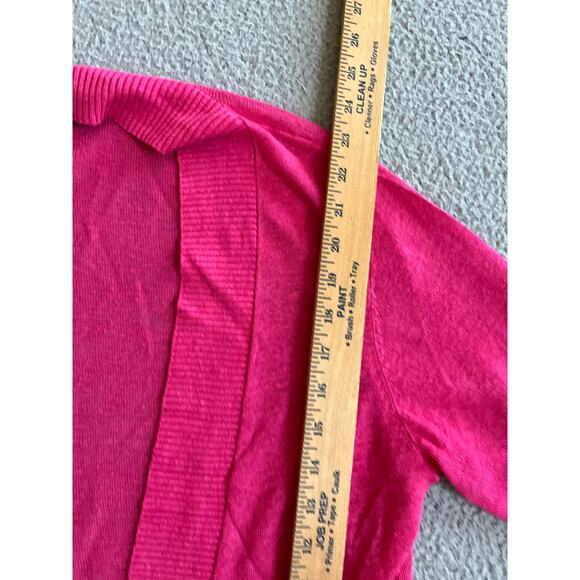 Tommy Bahama Cardigan Large Linen Open Long Sleeve Sweater Pink Beach Classic - Picture 10 of 15